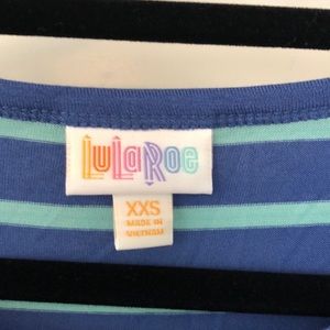 Blue and green striped Julia dress